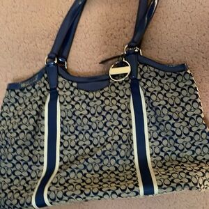 Authentic Bleau and gray Coach purse